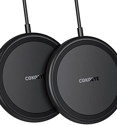 Wireless Charger, 15W Max Fast Wireless Charging Pad 2-Pack Compatible with iPhone 13/13 Pro/13 Mini/13 ProMax/12/SE/11/Samsung Galaxy S21/S20/Note 10/Edge Note 20Ultra/S10, AirPods Pro
