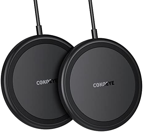 Wireless Charger, 15W Max Fast Wireless Charging Pad 2-Pack Compatible with iPhone 13/13 Pro/13 Mini/13 ProMax/12/SE/11/Samsung Galaxy S21/S20/Note 10/Edge Note 20Ultra/S10, AirPods Pro